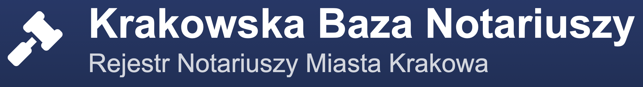 Logo Baza Notariuszy - Rejestr Notariuszy Miasta Krakowa